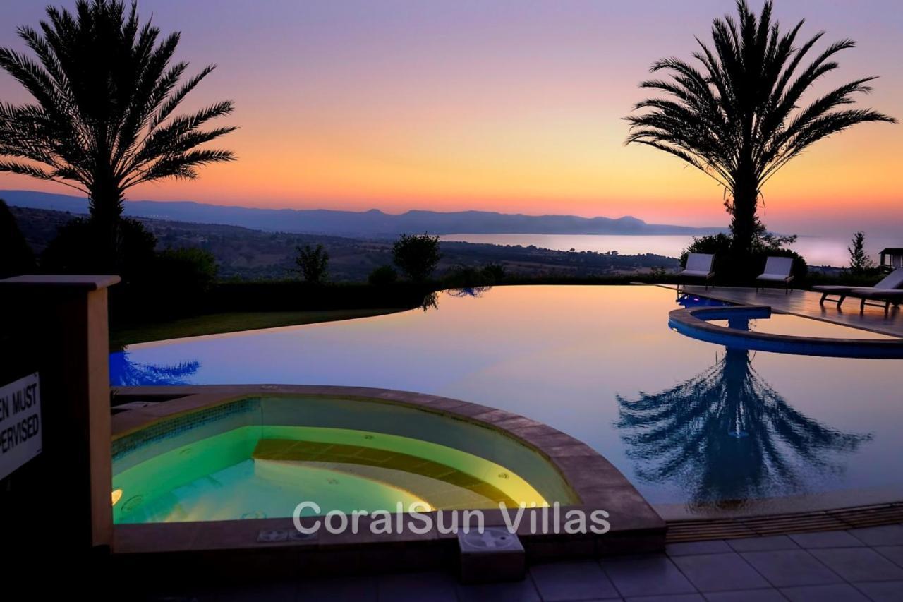 Elite Amazing Villa With Heated Pool By Coral Sun Villas Polis Ngoại thất bức ảnh